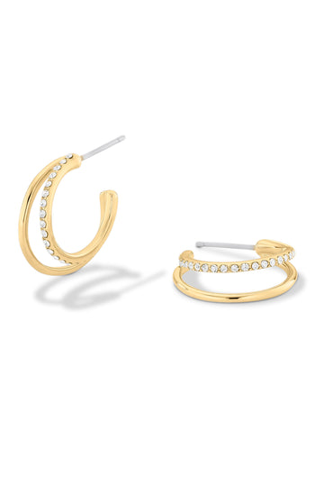 Julie Double Hoops Gold