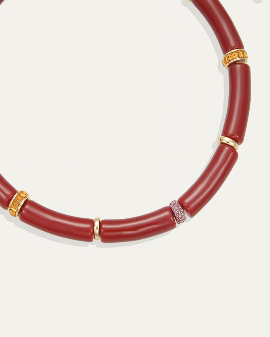 Diana Collar Necklace in Red