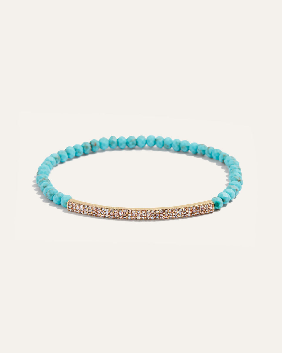 Tribute Beaded Stretch Bracelet Turquoise Gemstone Beads