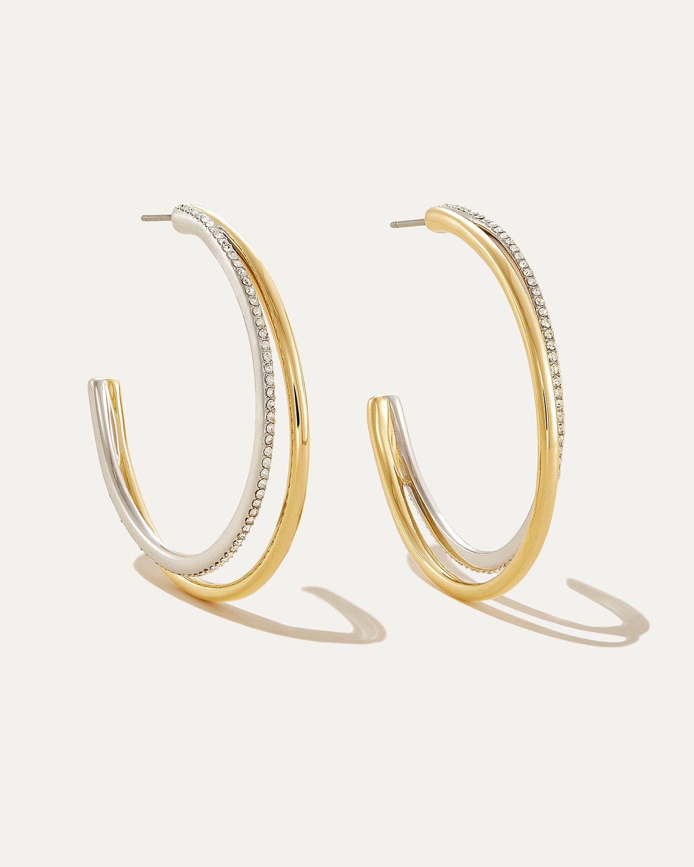 Julie Double Metal Hoop Earrings
