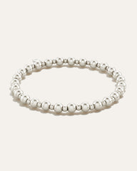 All Day 3 & 5mm Beaded Stretch Bracelet | Silver