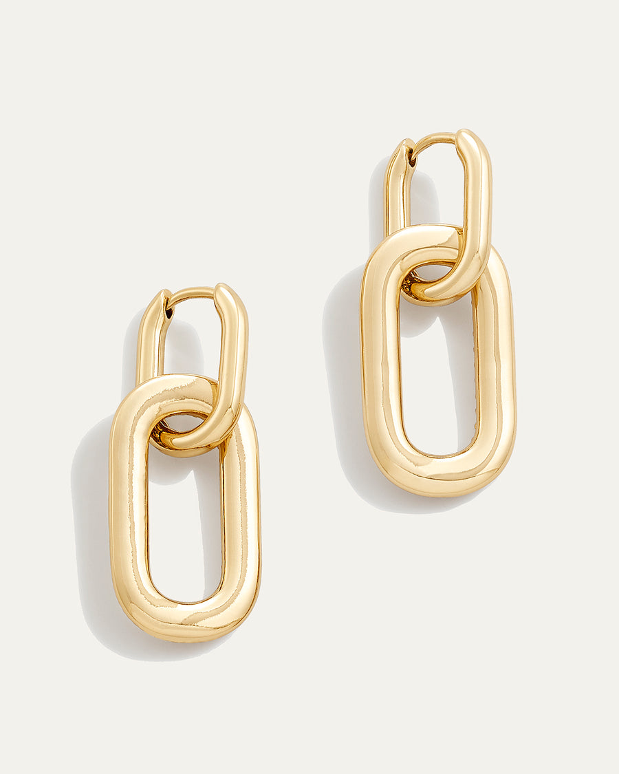 Reversible Pavé Link Earrings
