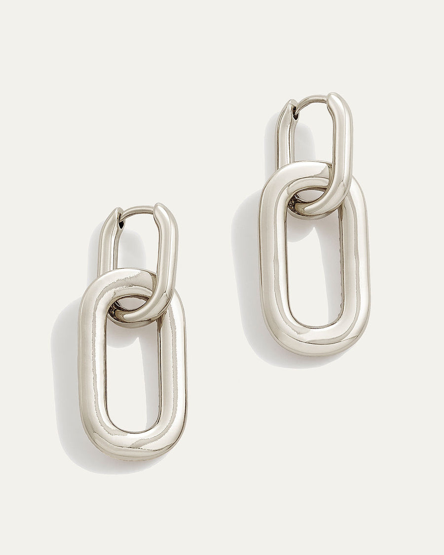 Reversible Pavé Link Earrings