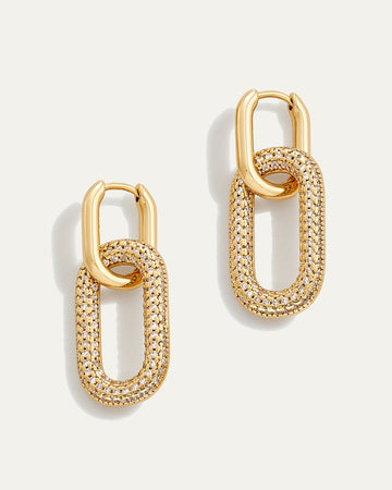» Reversible Pavé Link Earrings (100% off)