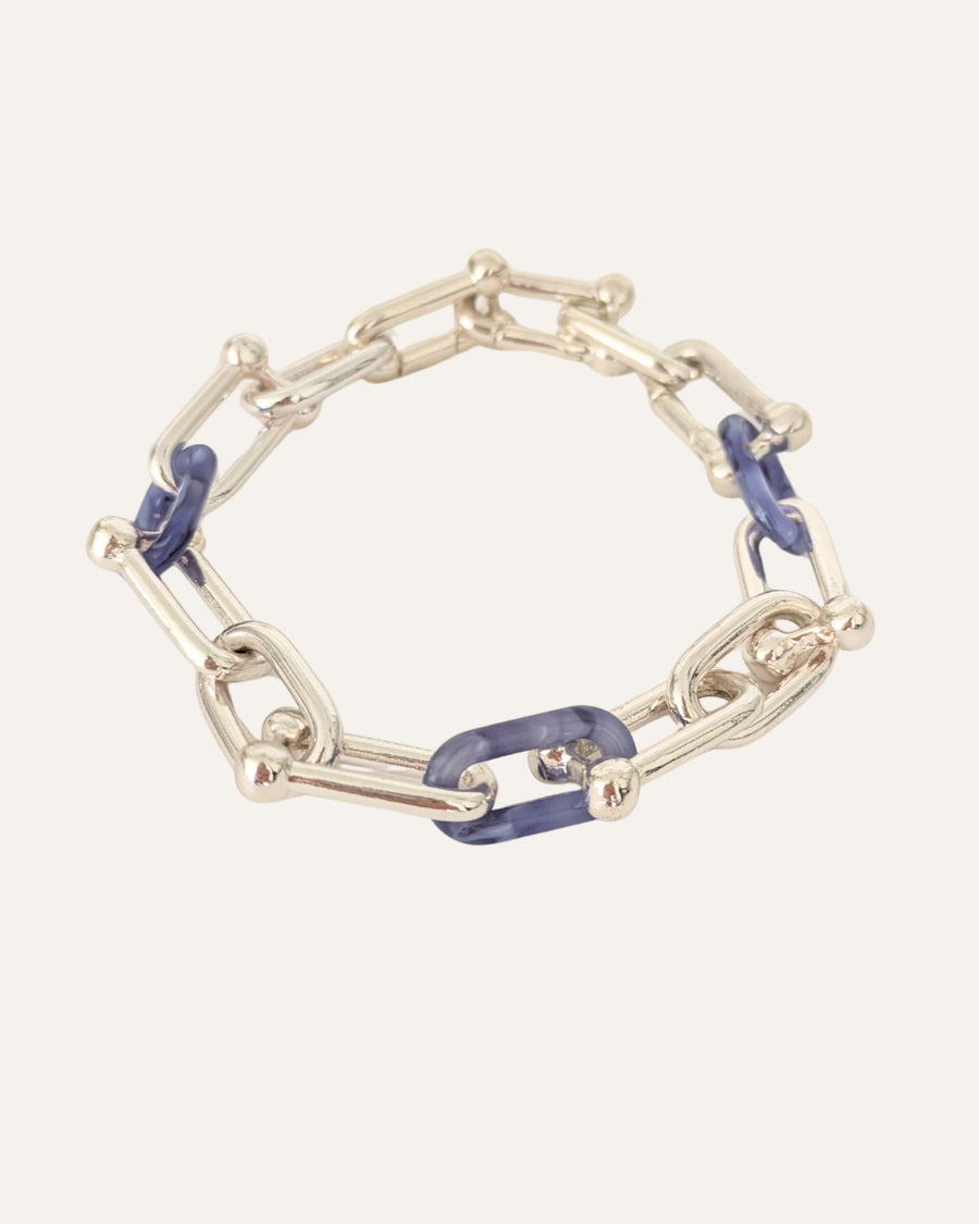 Adjustable Enamel Link Bracelet
