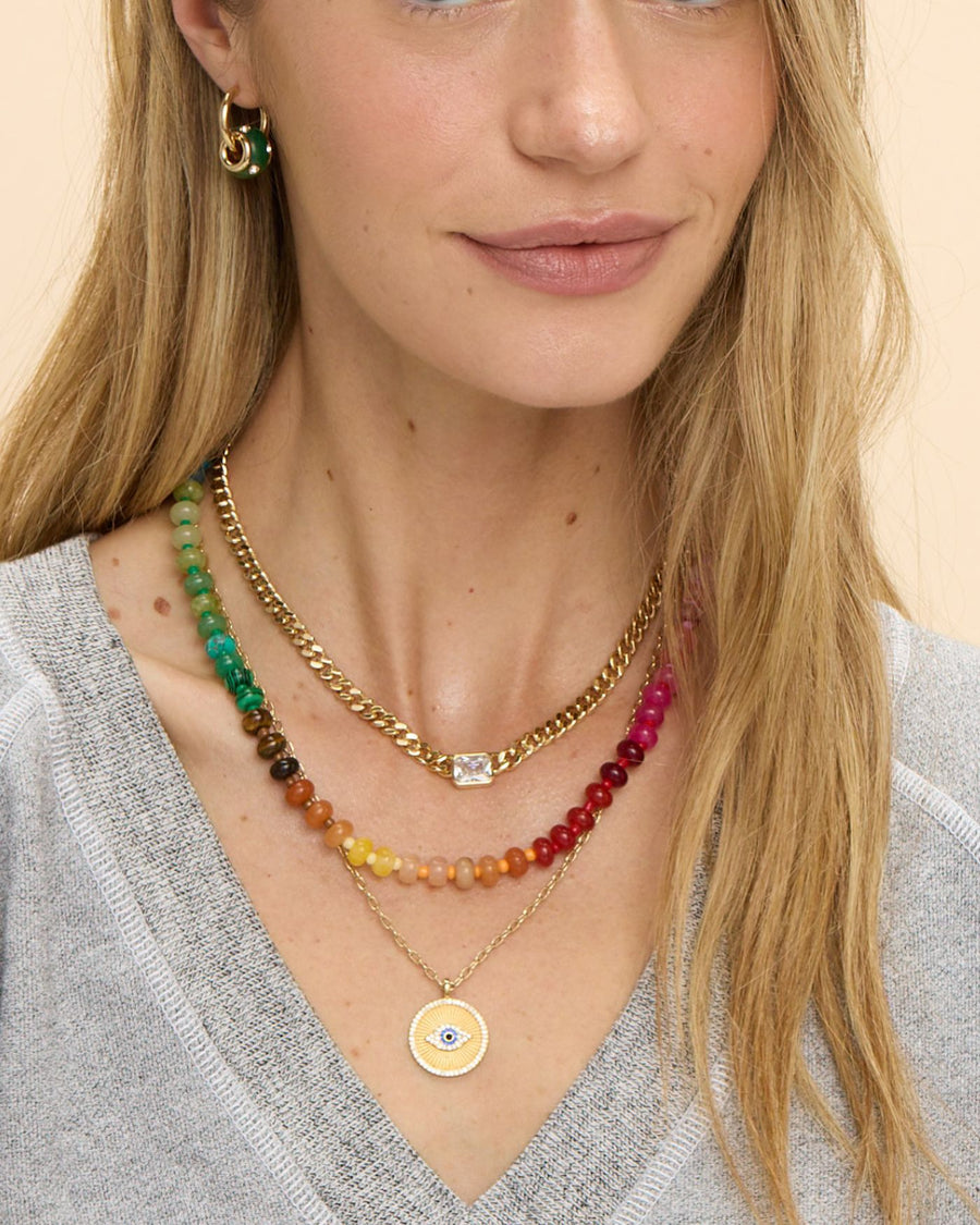 Rainbow Beaded Candy Necklace