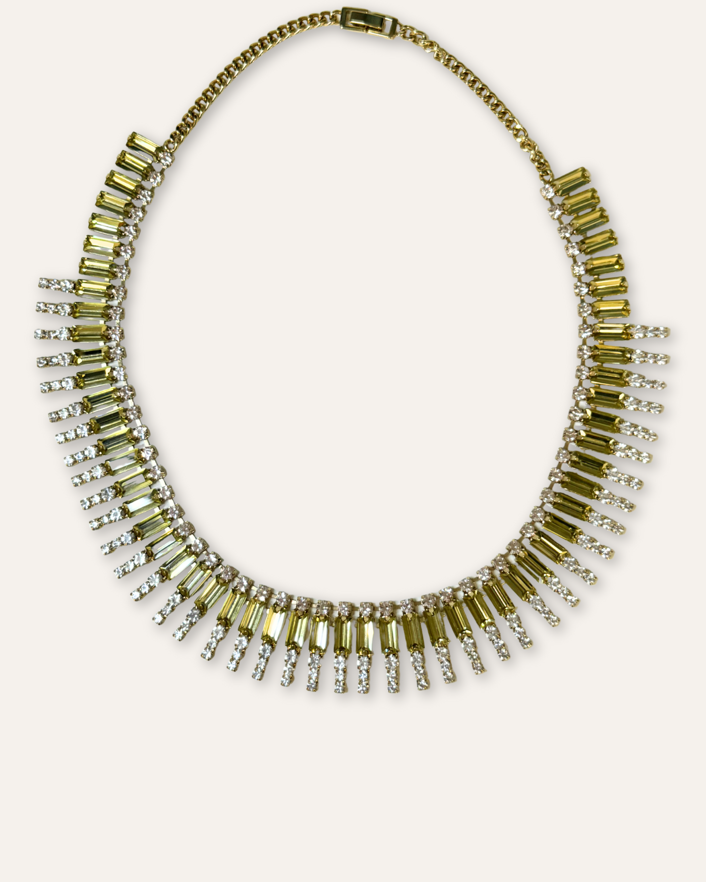 Citrine Crystal Baguette Statement Collar - Final Sale