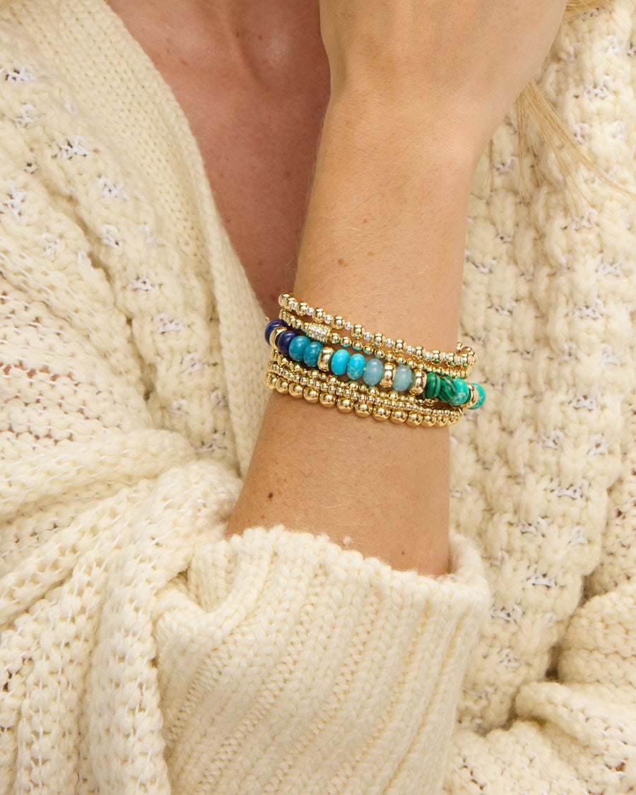 Rainbow Beaded Candy Stretch Bracelet