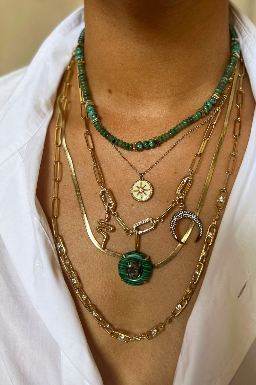 Stella Strands Triple Charm Keeper Necklace