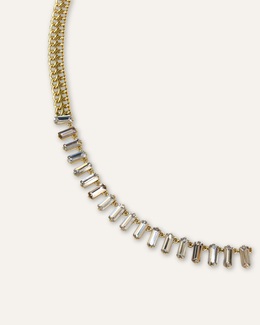 Baguette Crystal Sparkle Necklace - Final Sale