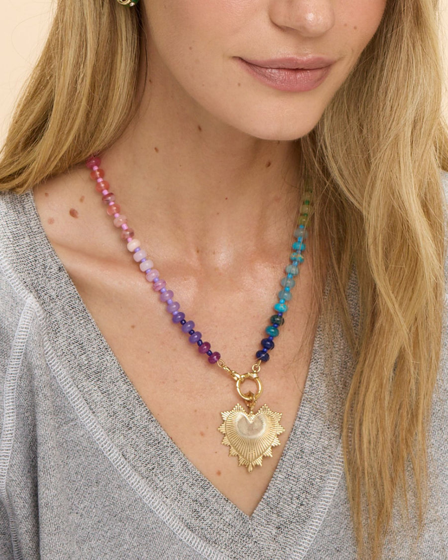 Rainbow Beaded Candy Necklace