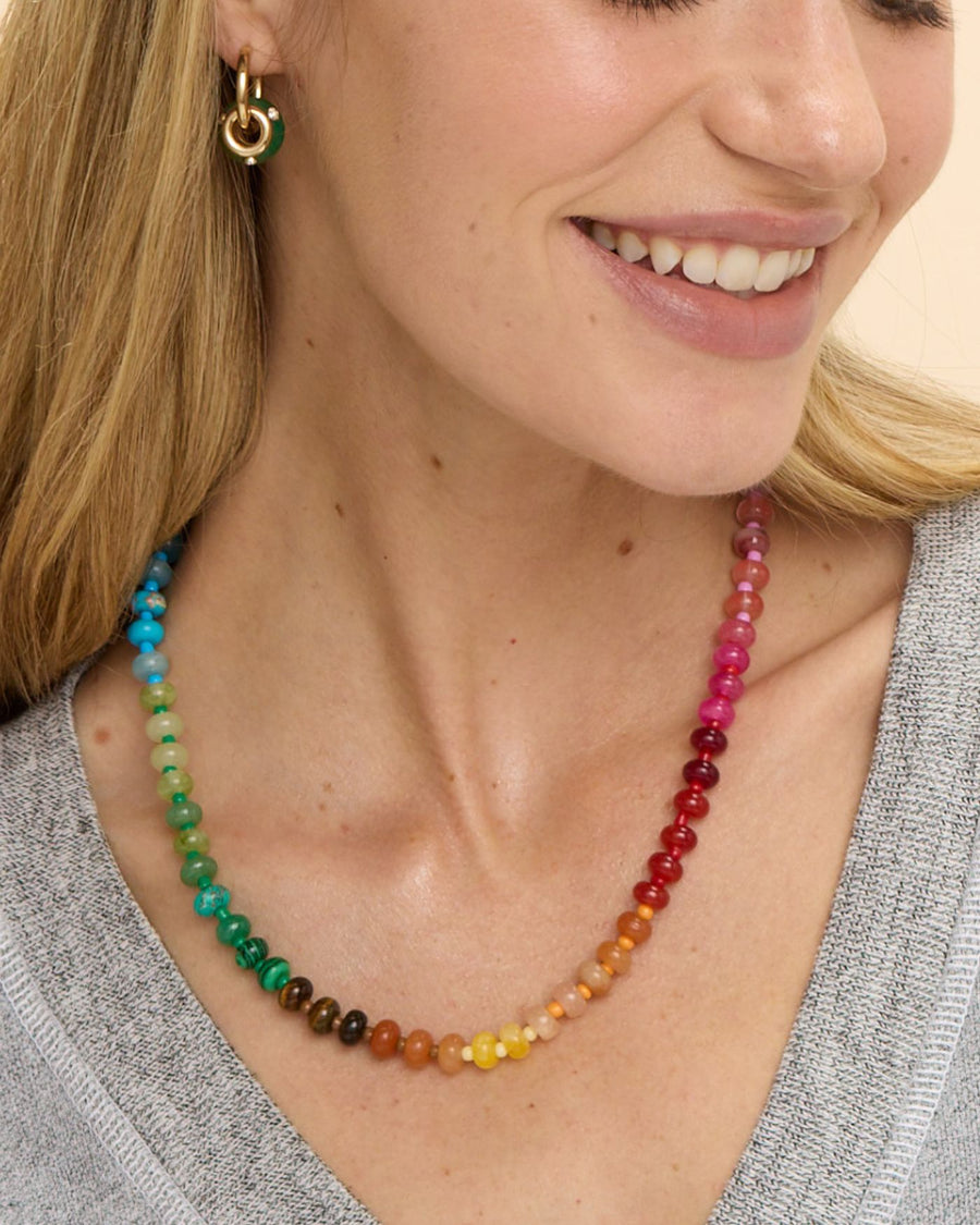 Rainbow Beaded Candy Necklace
