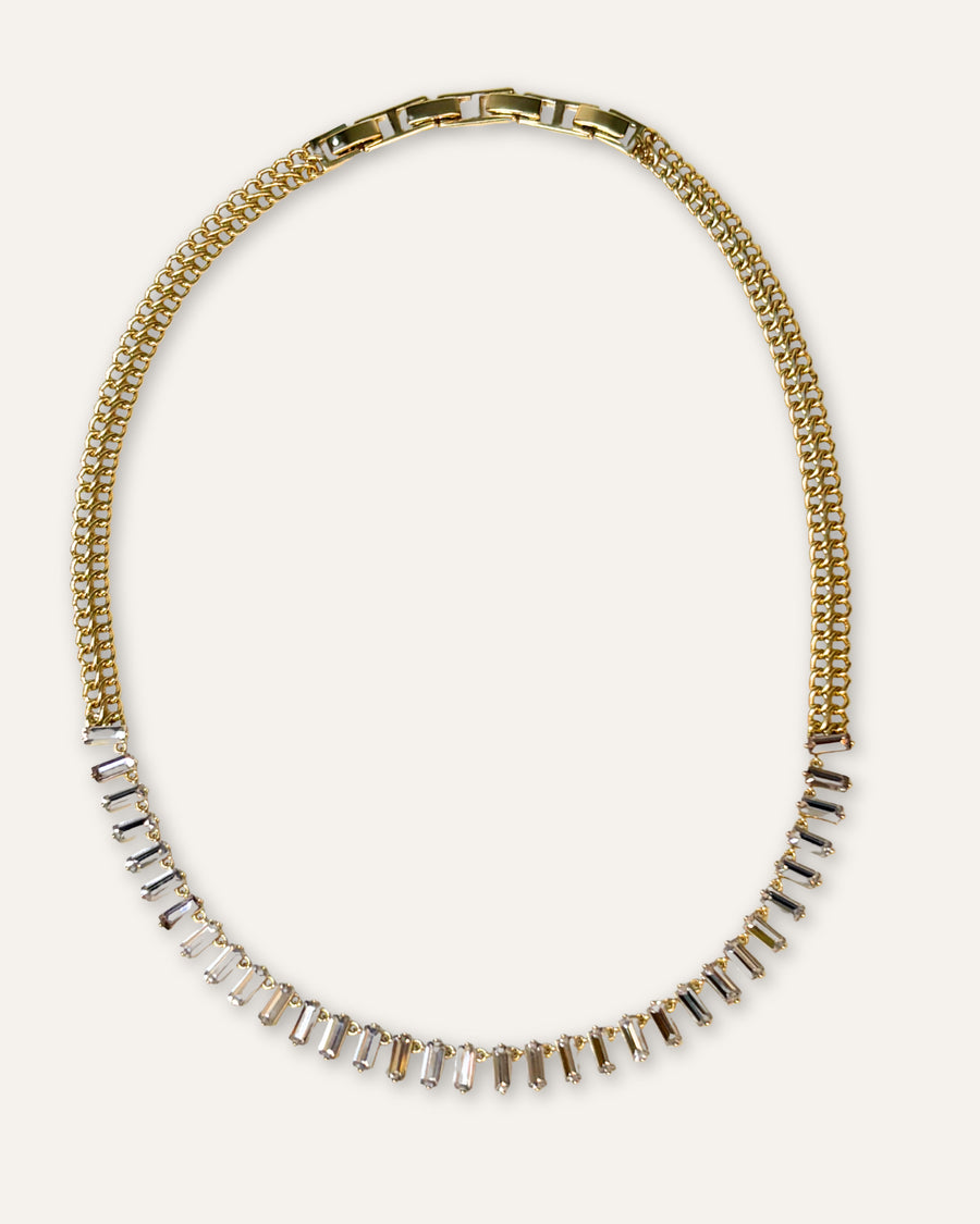 Baguette Crystal Sparkle Necklace - Final Sale