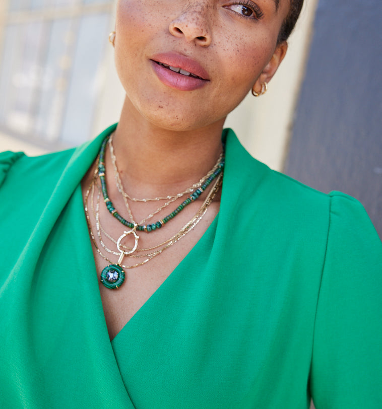 Stella African Jade Semi Precious Stone Strand