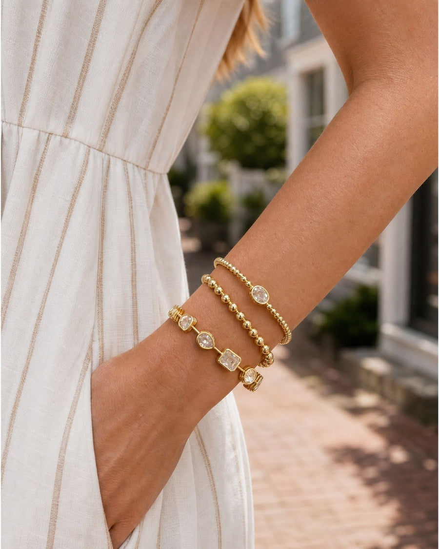 Sienna Oval Diamond Cuff Bracelet