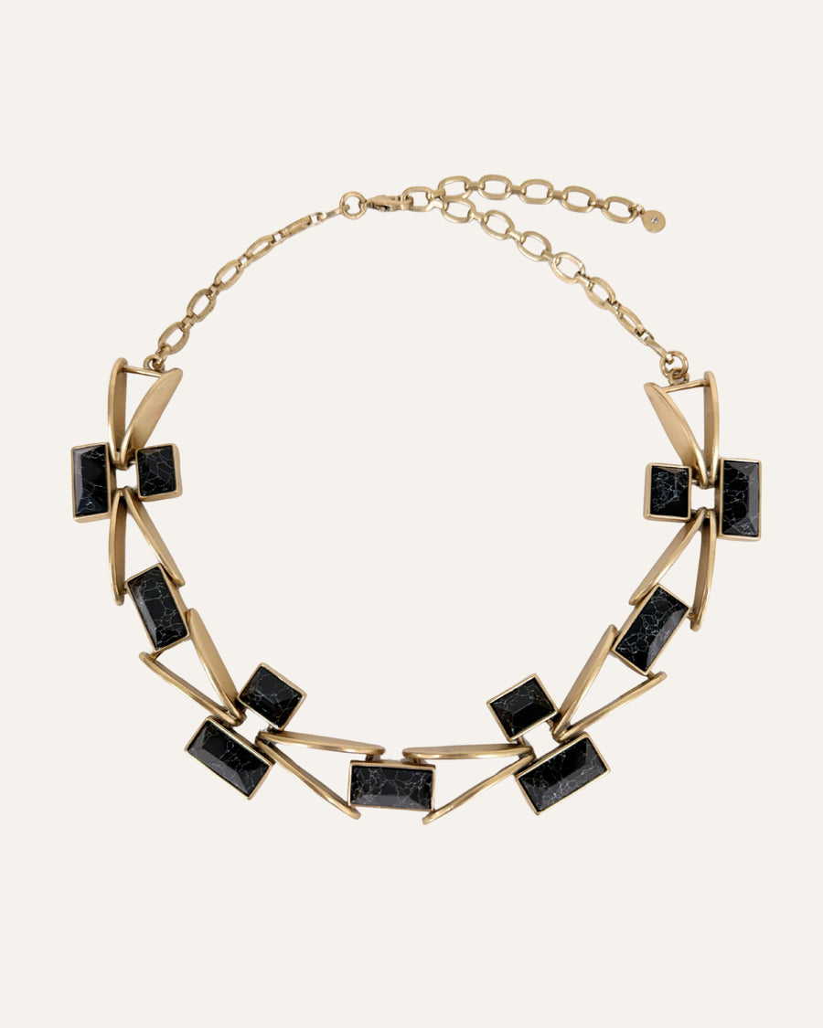 Never Released! Art Deco Stone Statement Collar
