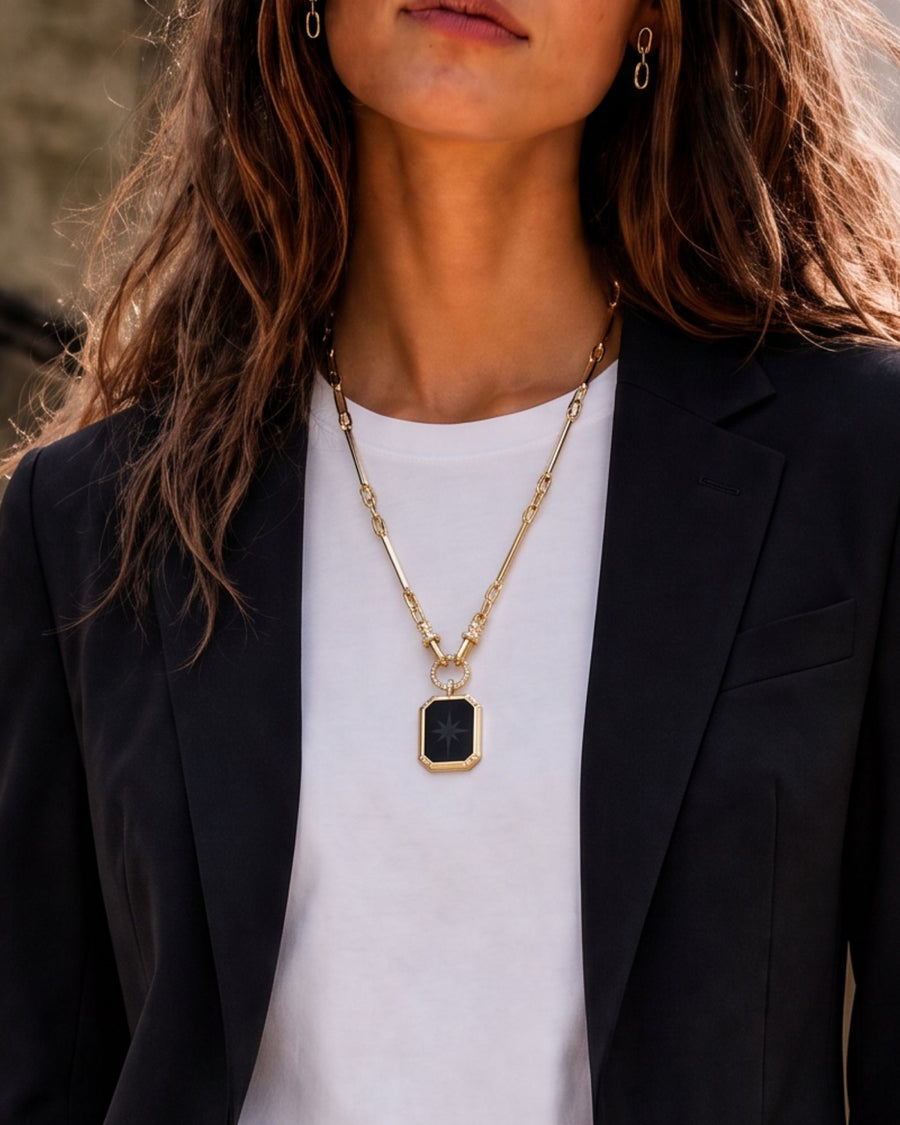 Aster Reversible Pendant Necklace