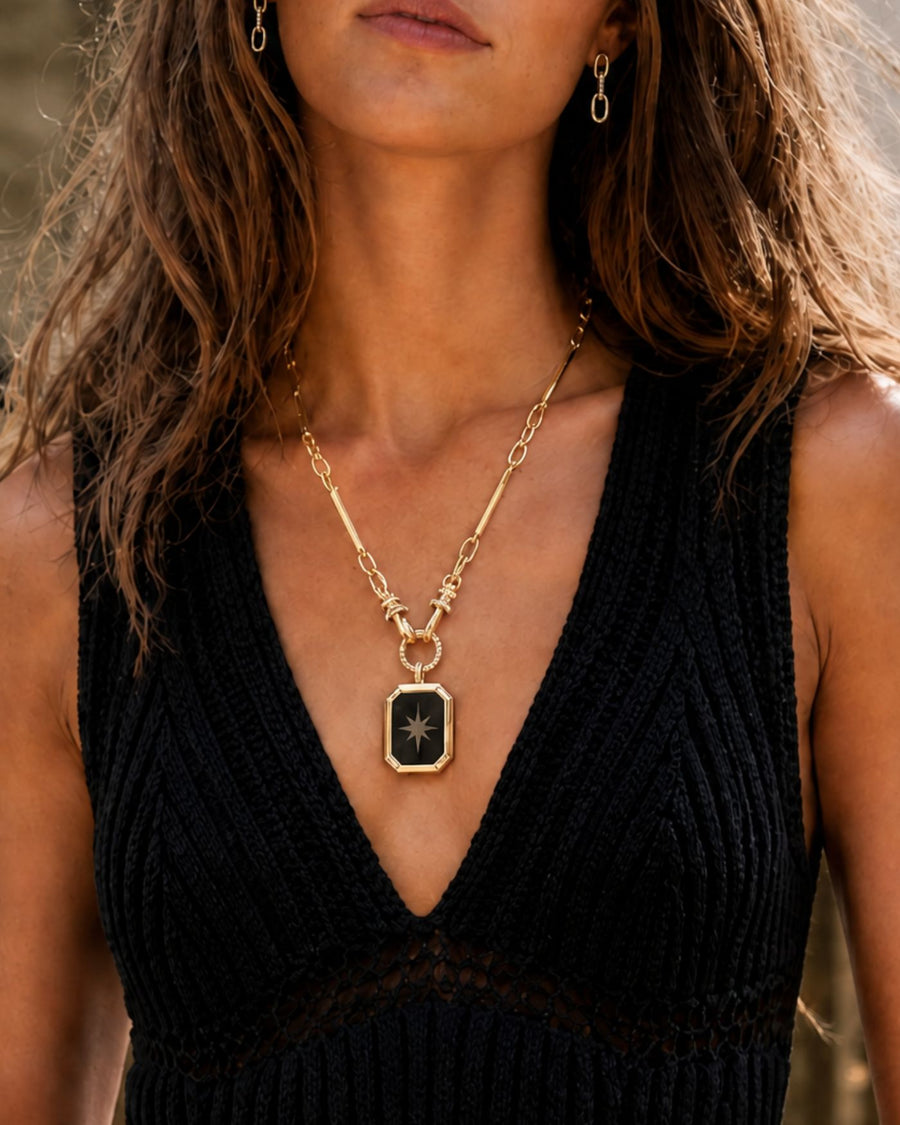 Aster Reversible Pendant Necklace