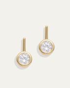 Ava Bar Stud Earrings in Diamond