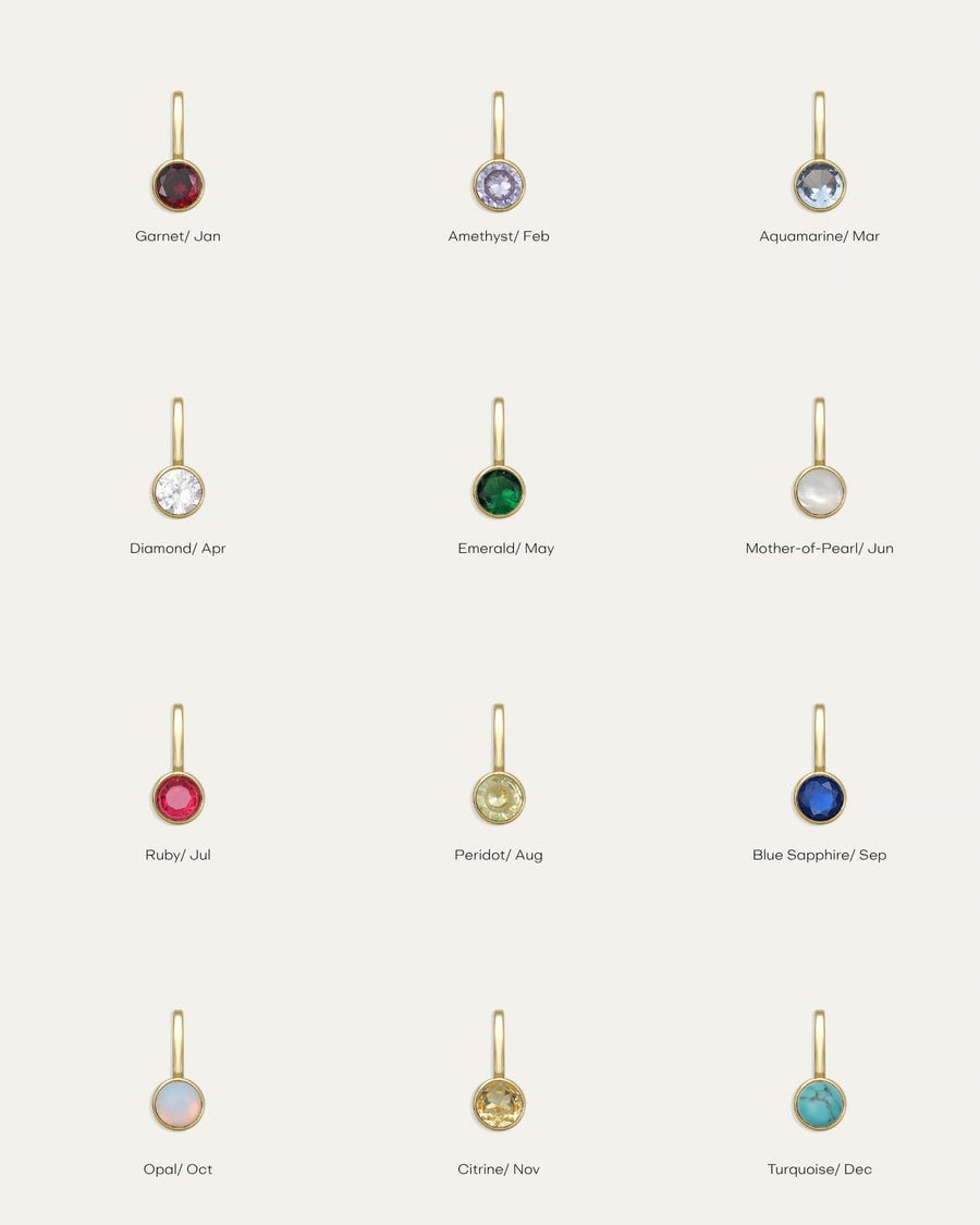 Ava Birthstone Bar Charms