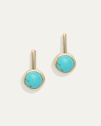 Ava Bar Stud Earrings in Turquoise