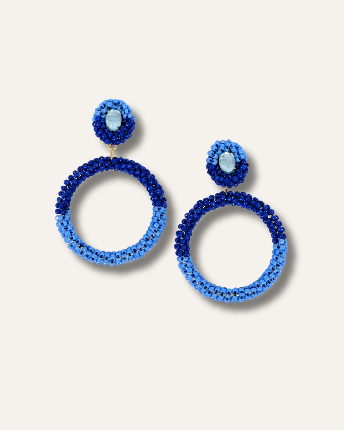 Azure Beaded Convertible Statement Earrings