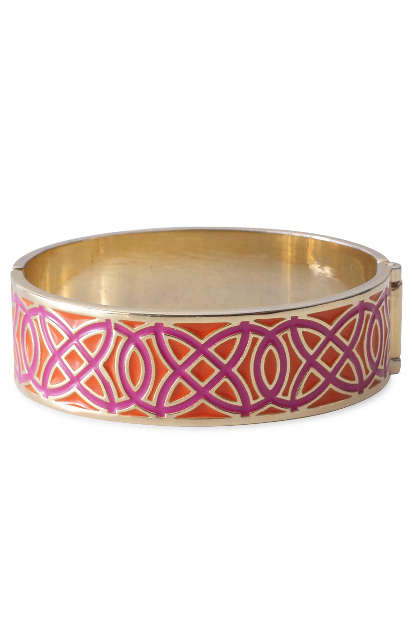 Eleanor Gold and Pink and Orange Cuff