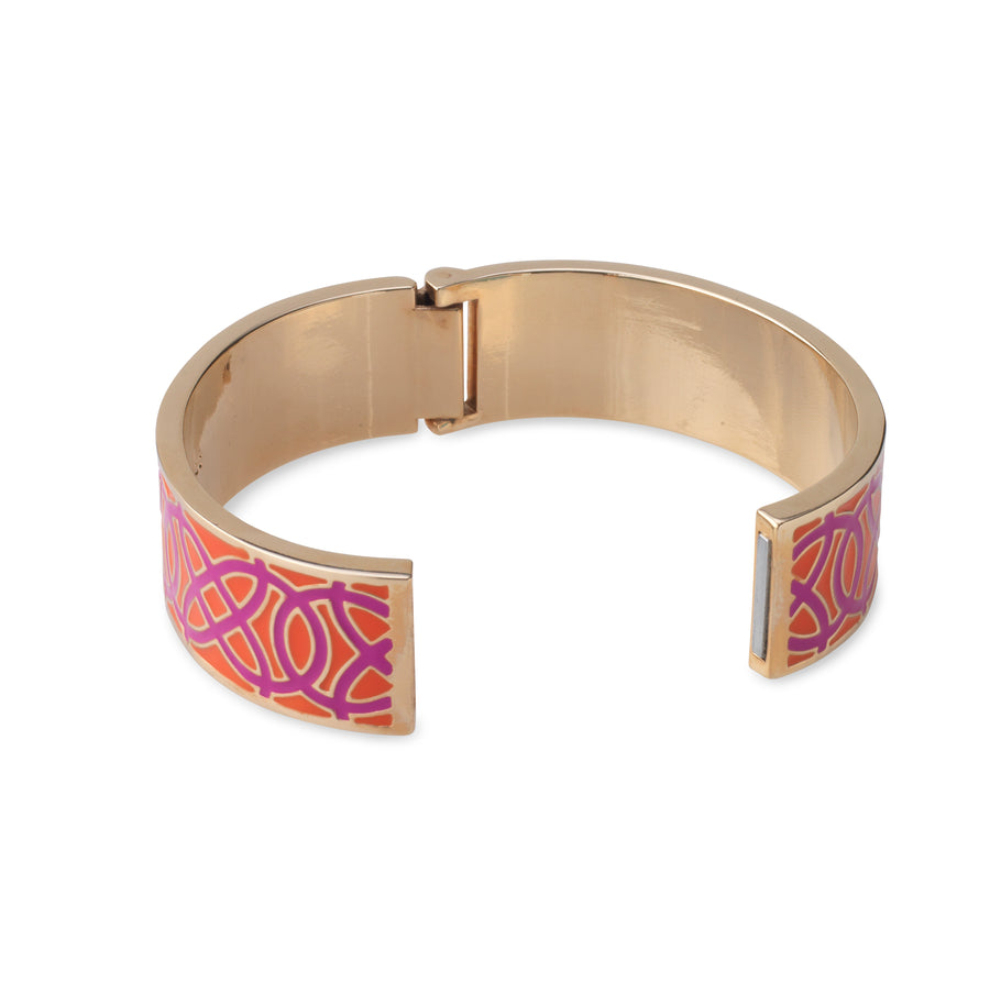 Eleanor Gold and Pink and Orange Cuff