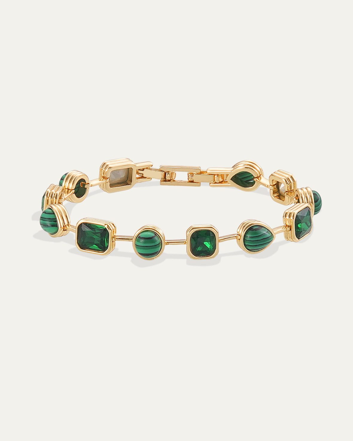 Naomie Tennis Bracelet in Malachite