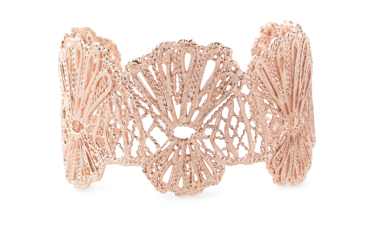 Genevive Lace Rose Gold Cuff