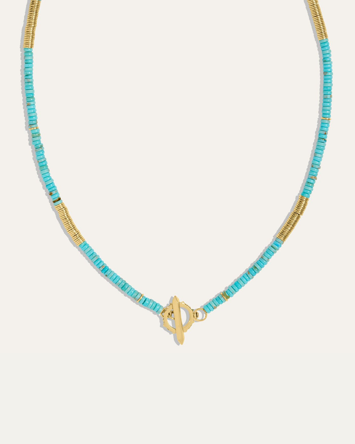 Beaded Turquoise Toggle Necklace