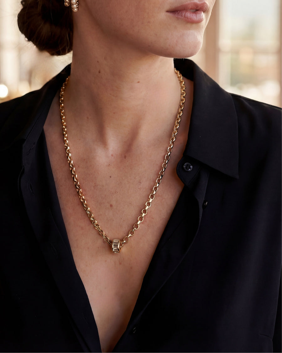 Channel Set Rondelle Charm