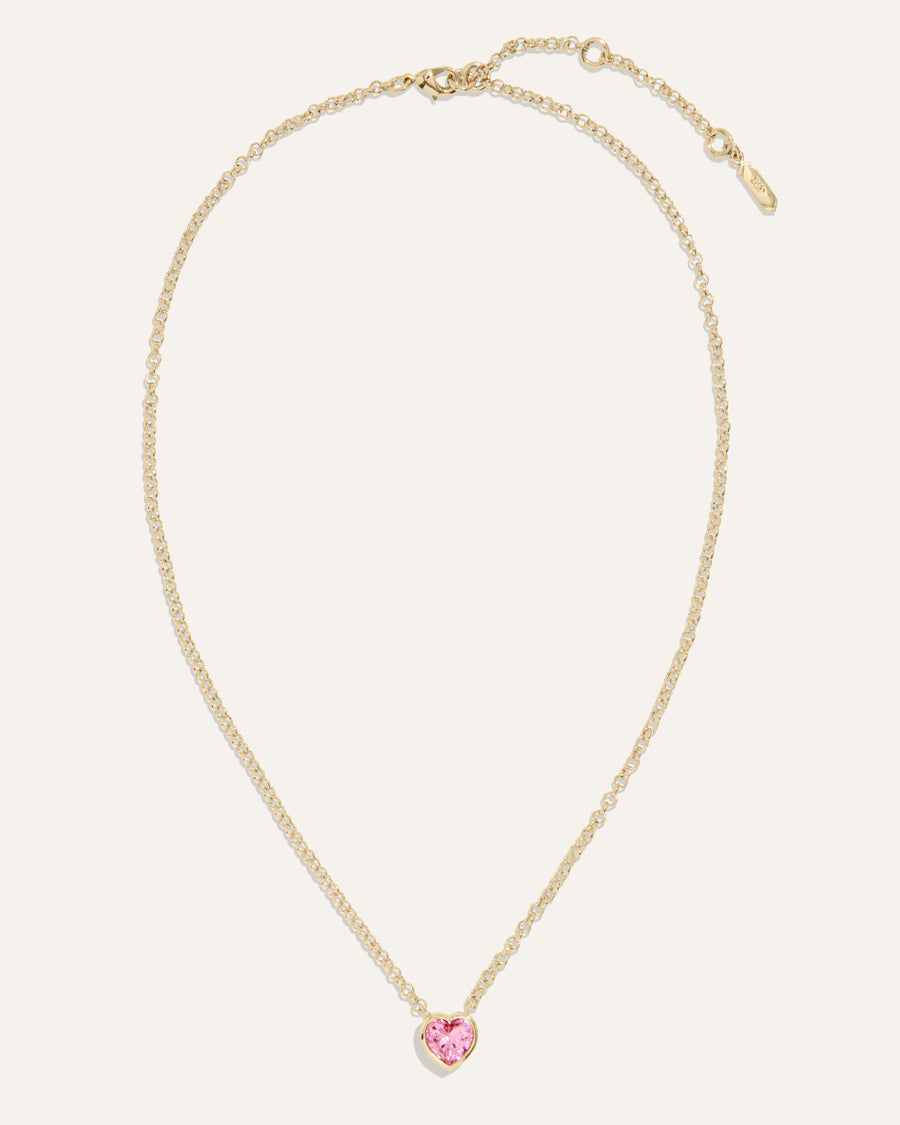 Bezel Heart Necklace