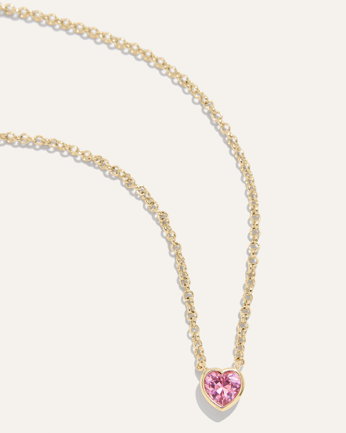 Bezel Heart Necklace
