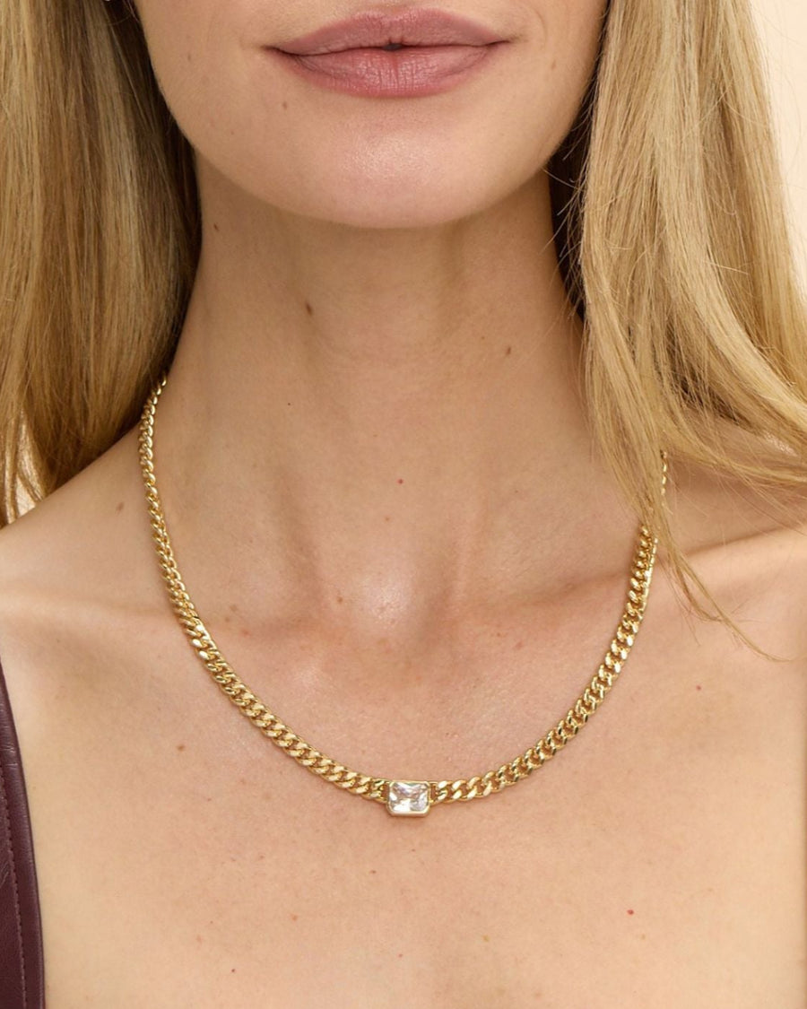 Bezel Station Necklace