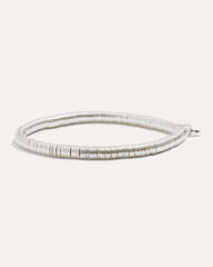 Boho Beaded Stretch Bracelet | Silver
