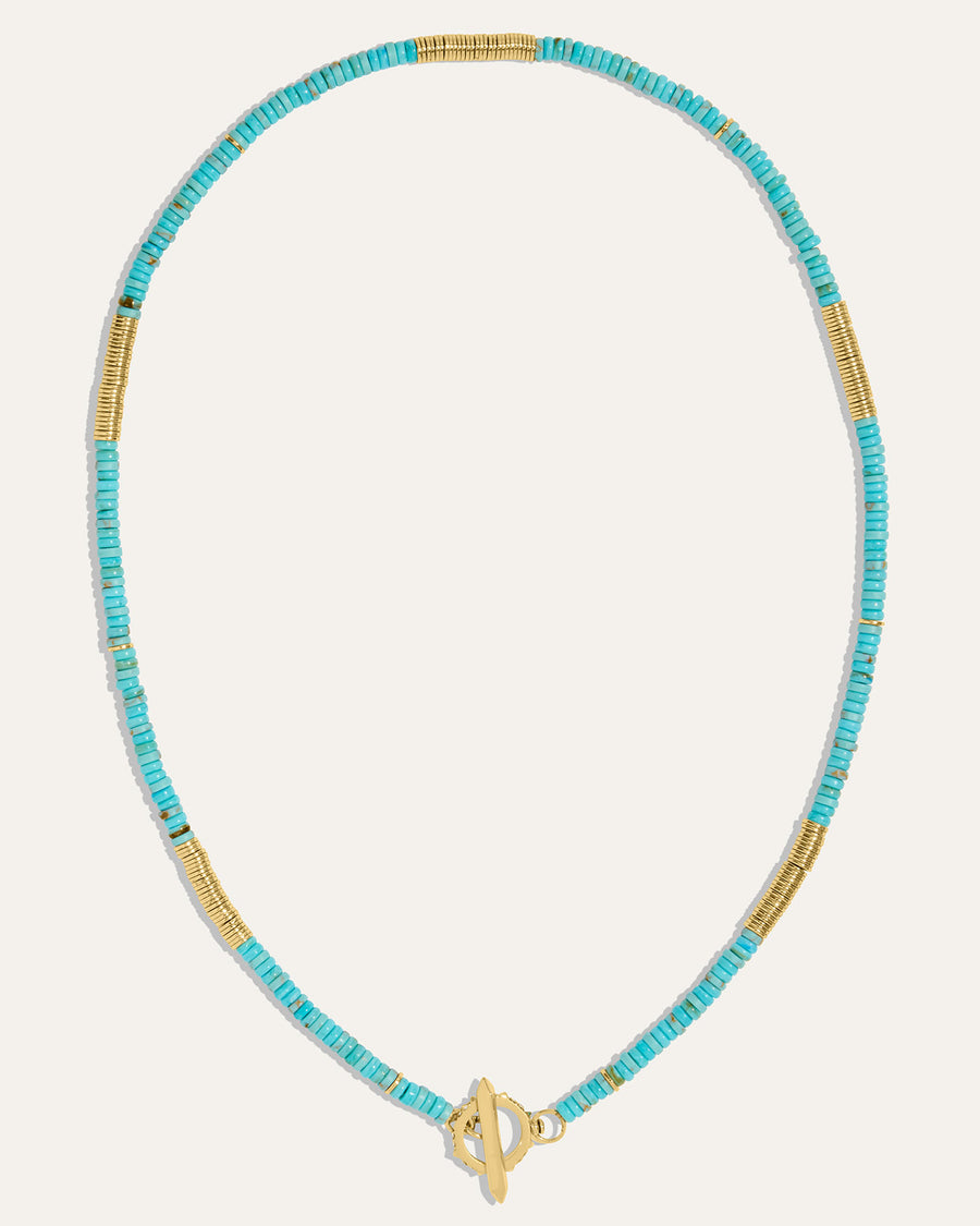 Boho Beaded Turquoise Necklace
