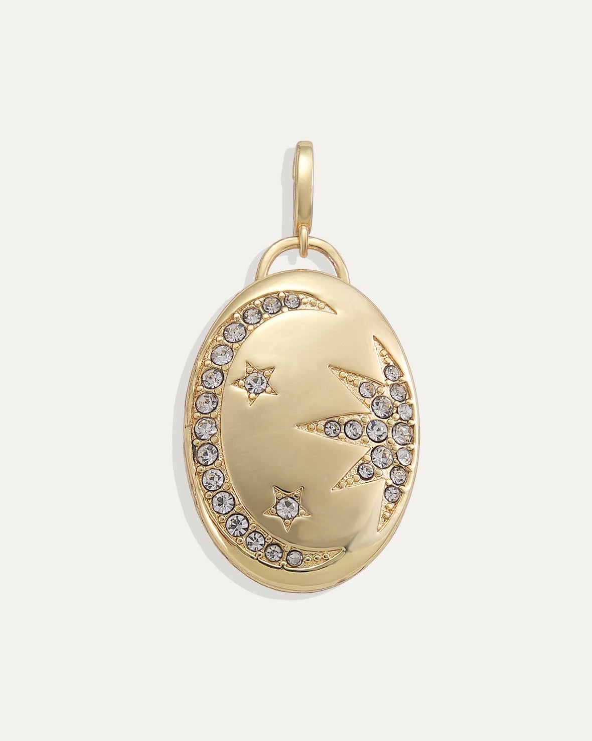 Celestial Oval Locket Charm