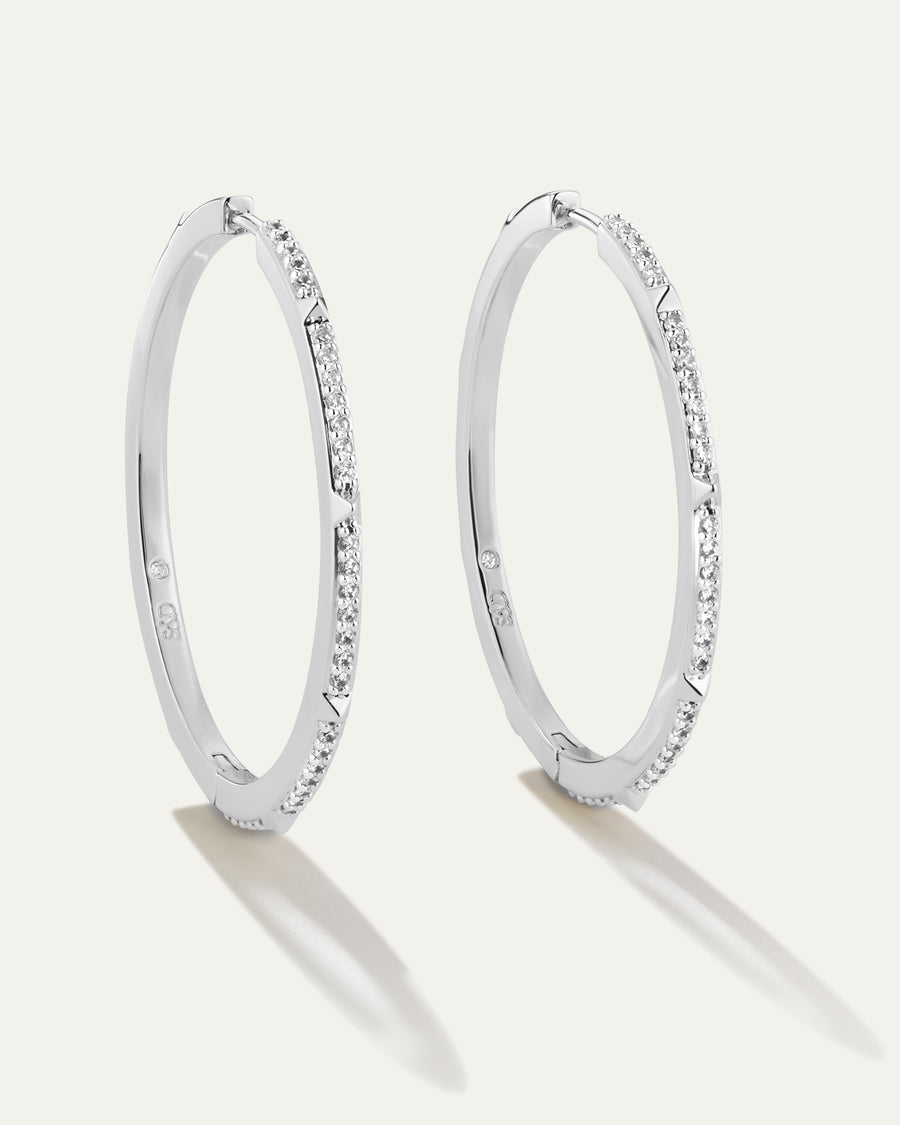 Charlotte Renegade Hoop Earrings | 1.5"