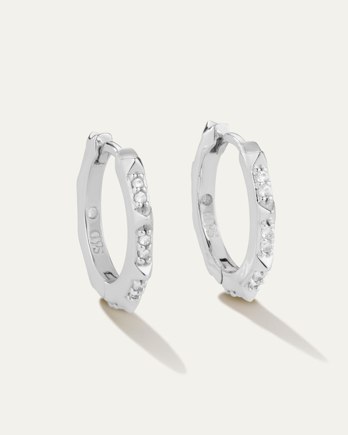 Charlotte Renegade Hoop Earrings | 3/4" Silver