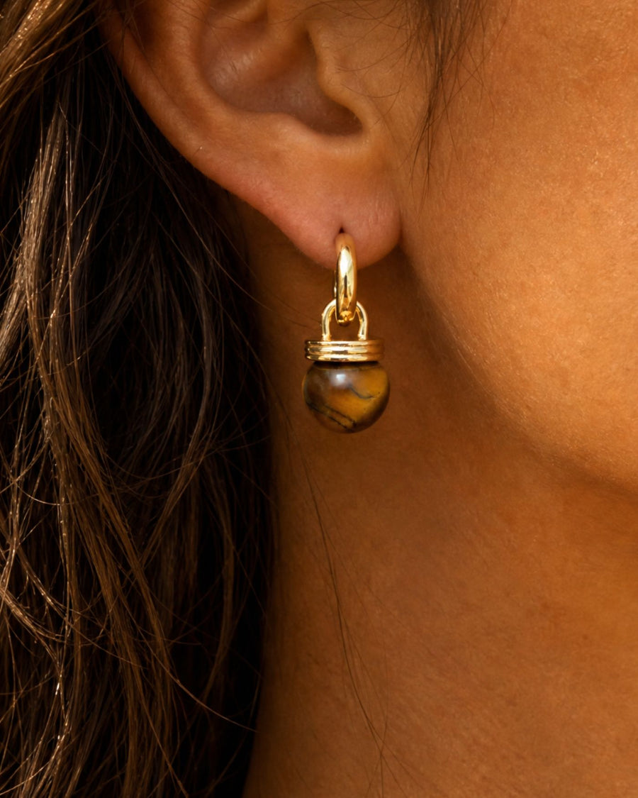 Celeste Earrings in Tiger's Eye