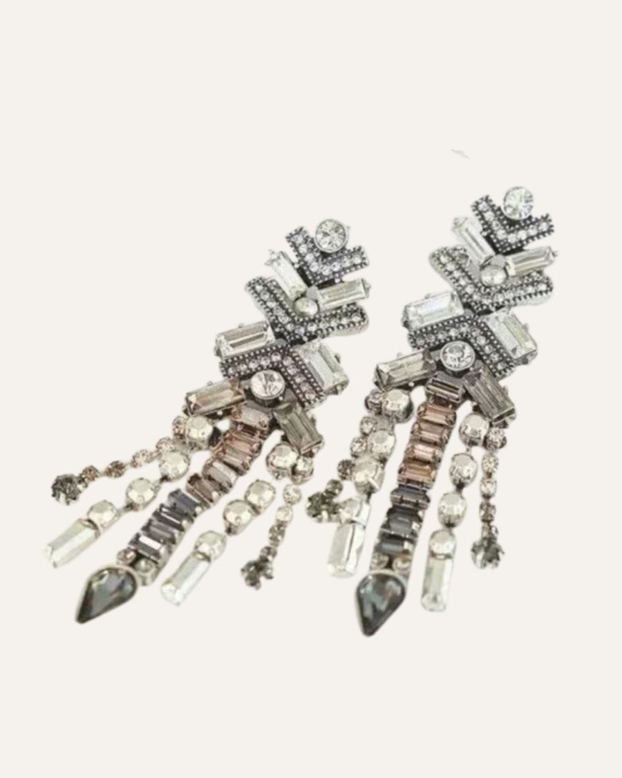Cascading Crystal Chandelier Earrings