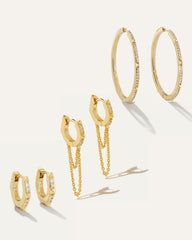 Charlotte Gold 3-Hoop Statement Bundle