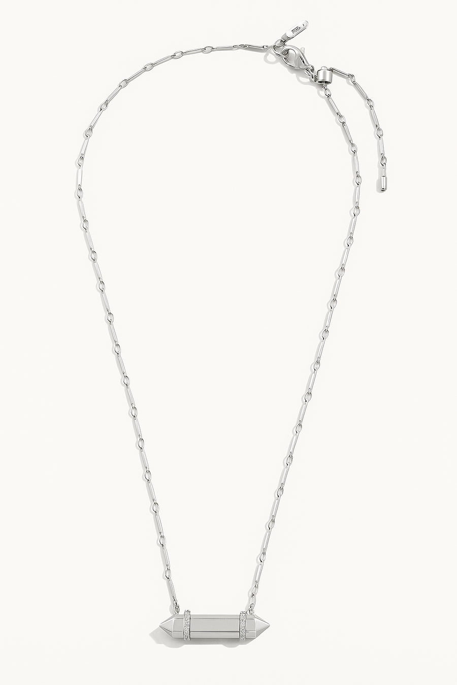 Rebel Mini Pendant Necklace | Silver