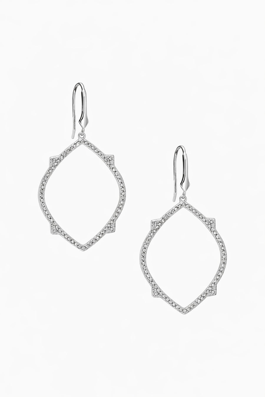 Pave Open Chandelier Earrings