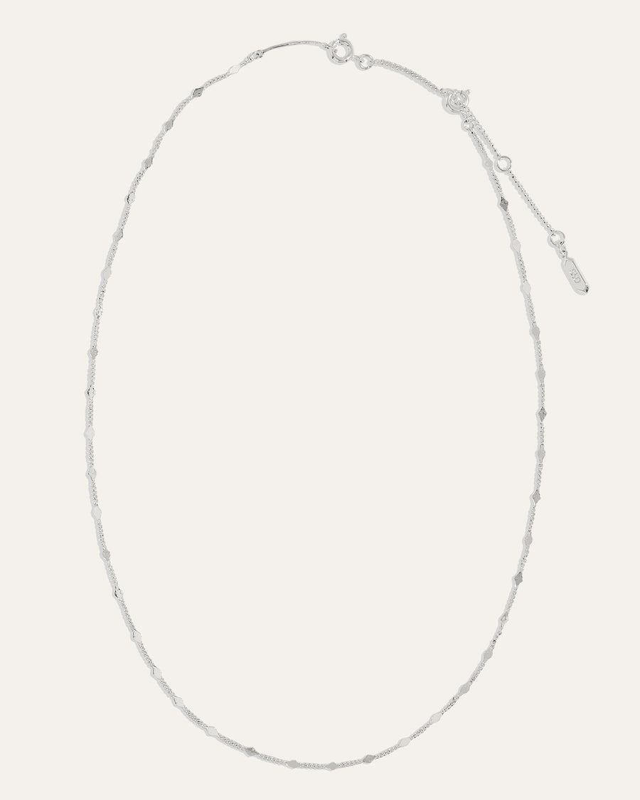 Delicate Adjustable 20" Diamond Chain | Silver