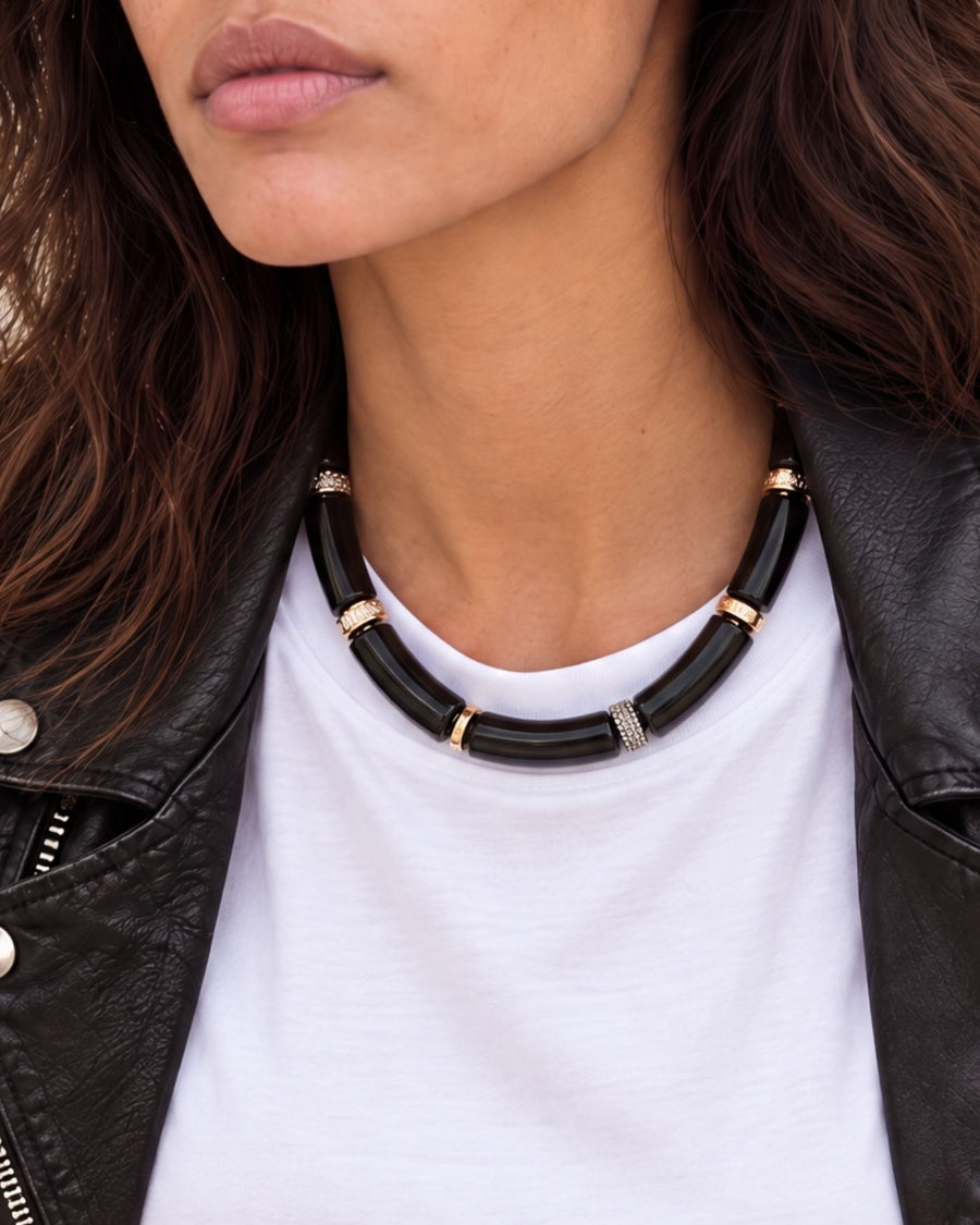Diana Collar Necklace in Black