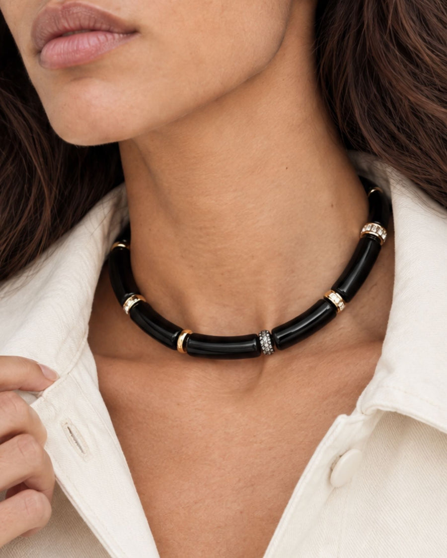 Diana Collar Necklace in Black