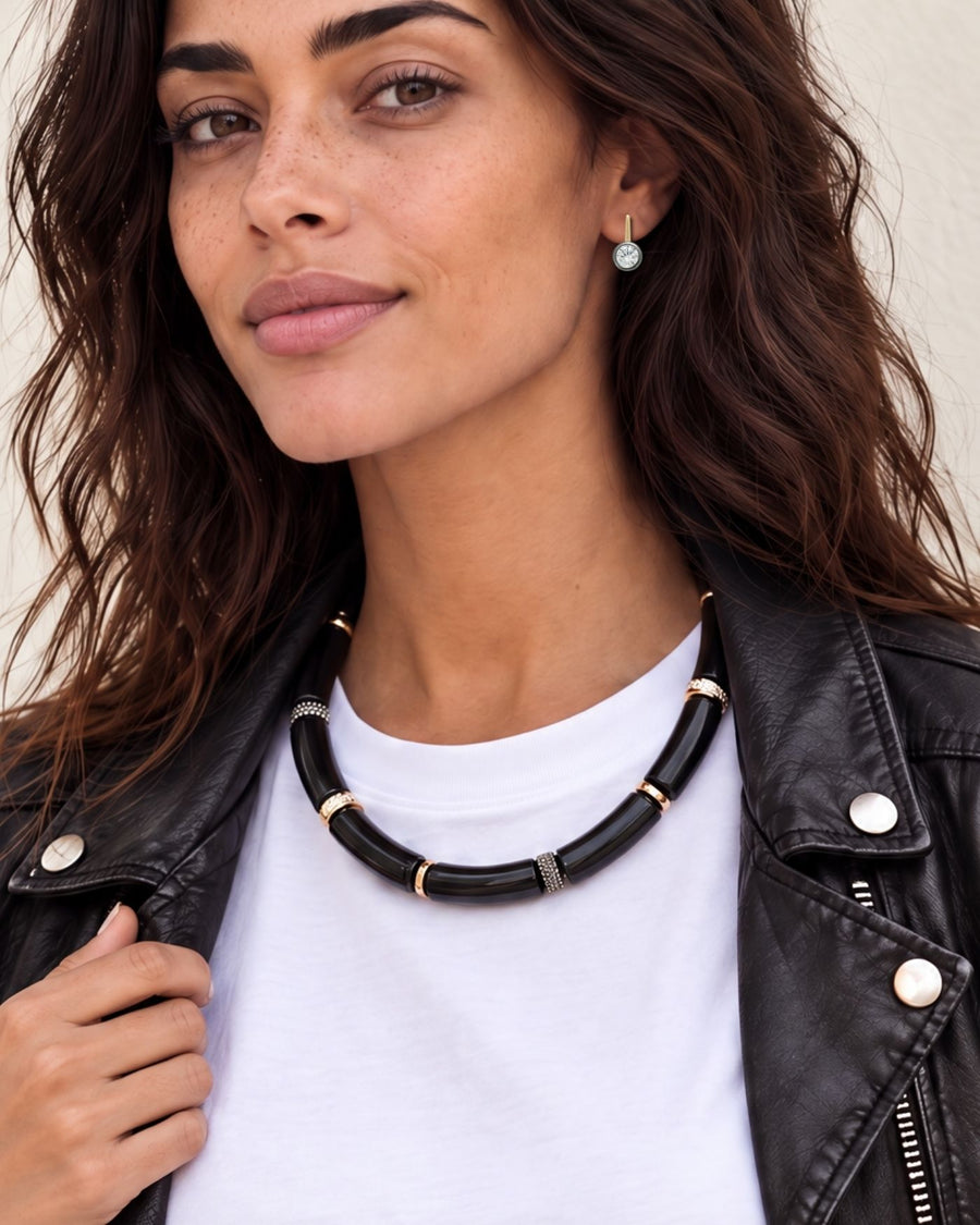 Diana Collar Necklace in Black