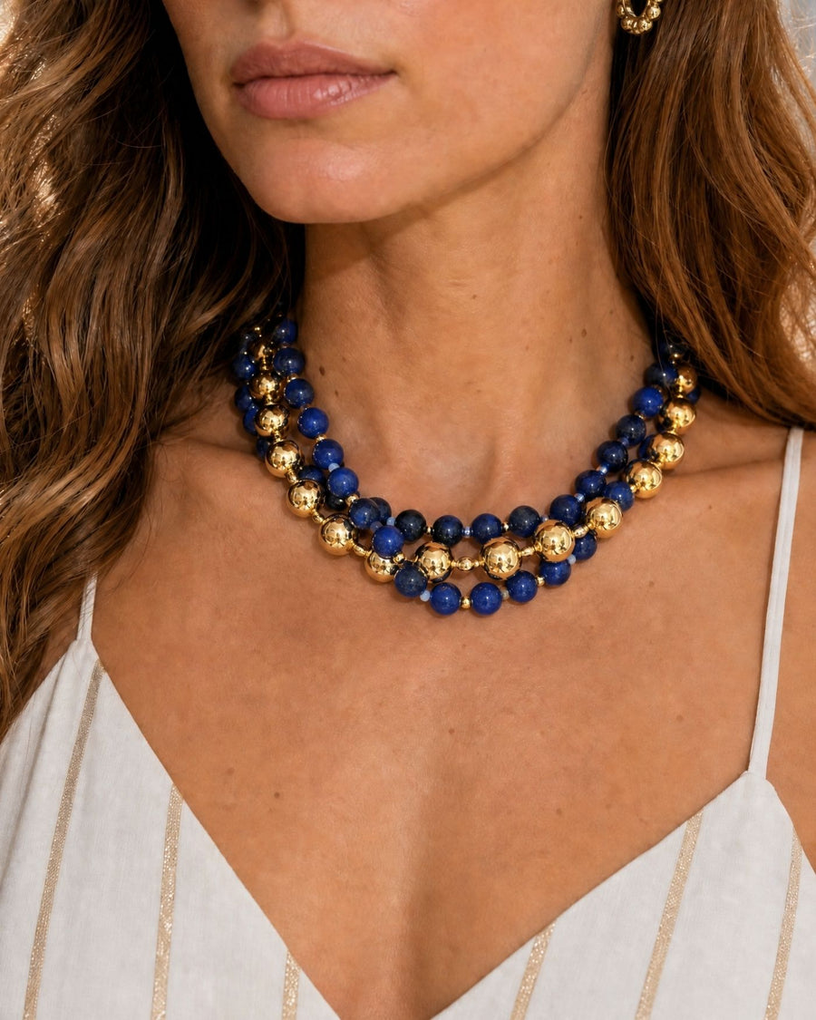 Sienna Graduated Beaded Necklace
